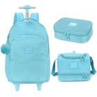 Kit Mochila Carrinho Lancheira Estojo Crinkle ul Up4You