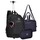 Kit Mochila Carrinho Lancheira Estojo Rebecca Bonbon Crinkle Matelassê RB24043