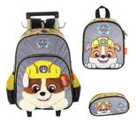 Kit Mochila Carrinho Pelúcia 3D Patrulha Canina