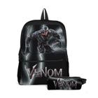 Kit Mochila com Bolso e Estojo Escolar Infantil Alienígena Venom Menino - Use Thuco