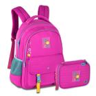 Kit Mochila com Estojo Box Luluca Bolsa Escolar Juvenil