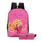 Kit Mochila com Estojo Escolar Feminina da Barbie Para Meninas Mundo Rosa