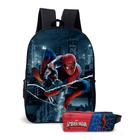 Kit Mochila com Estojo Escolar Infantil do Homem-Aranha Menino