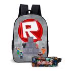 Kit Mochila com Estojo Escolar Infantil do Roblox Menino e Menina 