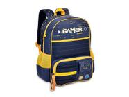 Kit mochila com lancheira game infantil menino escola costas