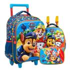 Kit Mochila Com Rodas Escolar Xeryus Patrulha Canina Chase Relevo com Lancheira e Estojo Box Original
