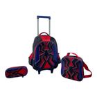 Kit Mochila Com rodas Infantil 3 peças Spider - NLK8