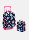 Kit Mochila Com Rodinha E Lancheira Unicórnio Kawaii Puket