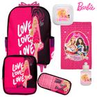 Kit Mochila com Rodinha Menina Barbie Reforçada e Acessórios