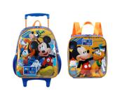 Kit Mochila com Rodinhas G Tam 16 e Lancheira Mickey Mouse Xeryus - 11590