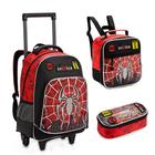 Kit Mochila Com Rodinhas Infantil Dark Spider Aranha Novo