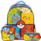 Kit Mochila Costas 16" Pokemon Lancheira com Estojo Escolar