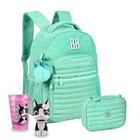 Kit Mochila Costas Estojo Box Copo Boneca Miniatura Escolar Juvenil Meninas Rebecca Bonbon Rb