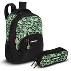 Kit Mochila Costas Estojo Duplo Minecraft Camoterra Sestini