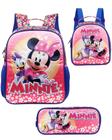 Kit Mochila Costas Lancheira Estojo Minnie R Disney Xeryus