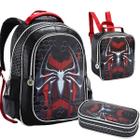 Kit Mochila Costas Masculino Spider Aranha Black Premium