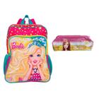 Kit Mochila Costas Reforçada E Estojo Barbie