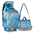 Kit mochila de carrinho e lancheira sweet queen infanto juvenil sq23059k