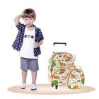 Kit Mochila De Carrinho Infantil Escolar Com Lancheira