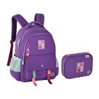 Kit Mochila de Costas Com Bolso Antifurto e Estojo Box Luluca Grande Feminino Soft LU24601