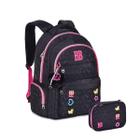 Kit Mochila De Costas Com Estojo Box Rebecca Bonbon - Preto