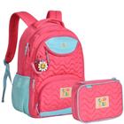 Kit Mochila de Costas e Estojo OFICIAL LULUCA LU24073 Rosa