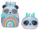 Kit Mochila de Costas e Lancheira Infantil Panda Pacific