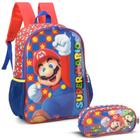 Kit Mochila De Costas Escolar Estojo Super Mário Up4you