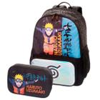 Kit Mochila de Costas + Estojo Box Naruto Ninja Run