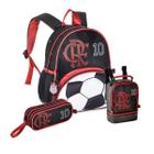 Kit Mochila de Costas Flamengo com Lancheira e Estojo Creche