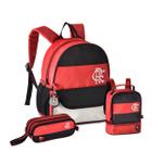 Kit Mochila De Costas Flamengo Com Lancheira Estojo Escolar