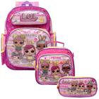 Kit Mochila de Costas Infantil Grande Menina LOL Escolar