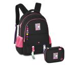 Kit Mochila de Costas Luluca Com Estojo Box Juvenil Escolar