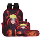 Kit Mochila De Costas Menino Naruto Com Lancheira