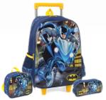 Kit Mochila de Rodas Batman DC com Lancheira e Estojo Casual