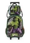 KIT Mochila de Rodas Com Lancheira Hulk - Luxcel Verd