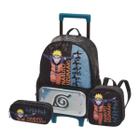 Kit Mochila de Rodas Naruto Escolar com Lancheira e Estojo