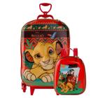 Kit Mochila De Rodas Rei Leão 3D Lancheira Escolar Infantil