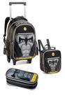 Kit Mochila De Rodinha Batman + Estojo + Lancheira