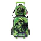 Kit Mochila De Rodinha Hulk + Lancheira Preto Luxcel