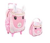 Kit Mochila De Rodinha Infantil Bichinho Escolar G Lancheira