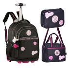 Kit Mochila de Rodinha+ Lancheira +Estojo Rebecca Bonbon RB24001