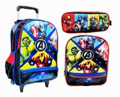 Kit Mochila de rodinha mario,divertidamente escolar Grande