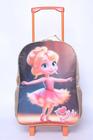 Kit Mochila de Rodinha Menina Estojo Lancheira Ballet Glitter