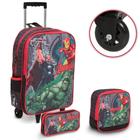 Kit Mochila De Rodinha Menino Avengers E Lancheira