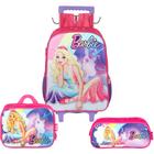 Kit Mochila De Rodinhas 2 em 1 Lancheira Estojo Barbie