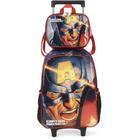 Kit Mochila de Rodinhas e Lancheira Luxcel Avengers Preto