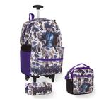 Kit Mochila De Rodinhas Feminina Estampa Wandinha Juvenil - TOYS 2U