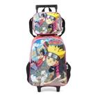 Kit Mochila de Rodinhas + Lancheira Boruto, Naruto Vermelha, Luxcel