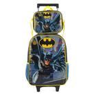 Kit Mochila De Rodinhas Lancheira Luxcel Batman Amarelo